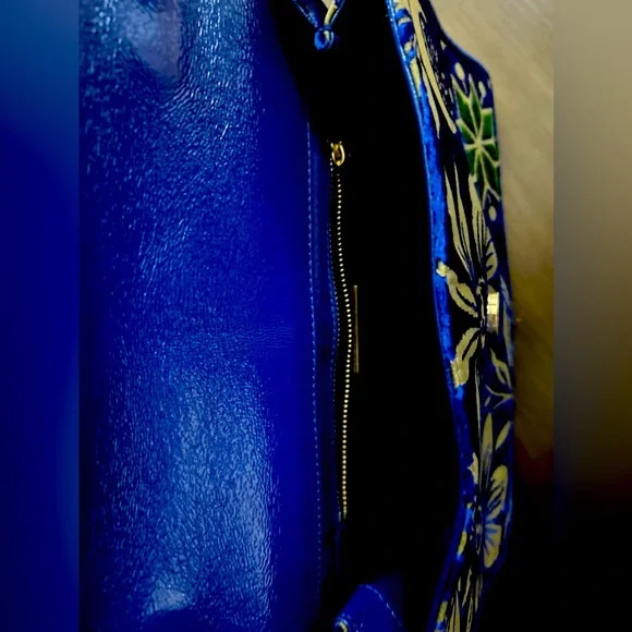 TORY BURCH FLEMING COSMIC FLORAL LG SHOULDER BAG